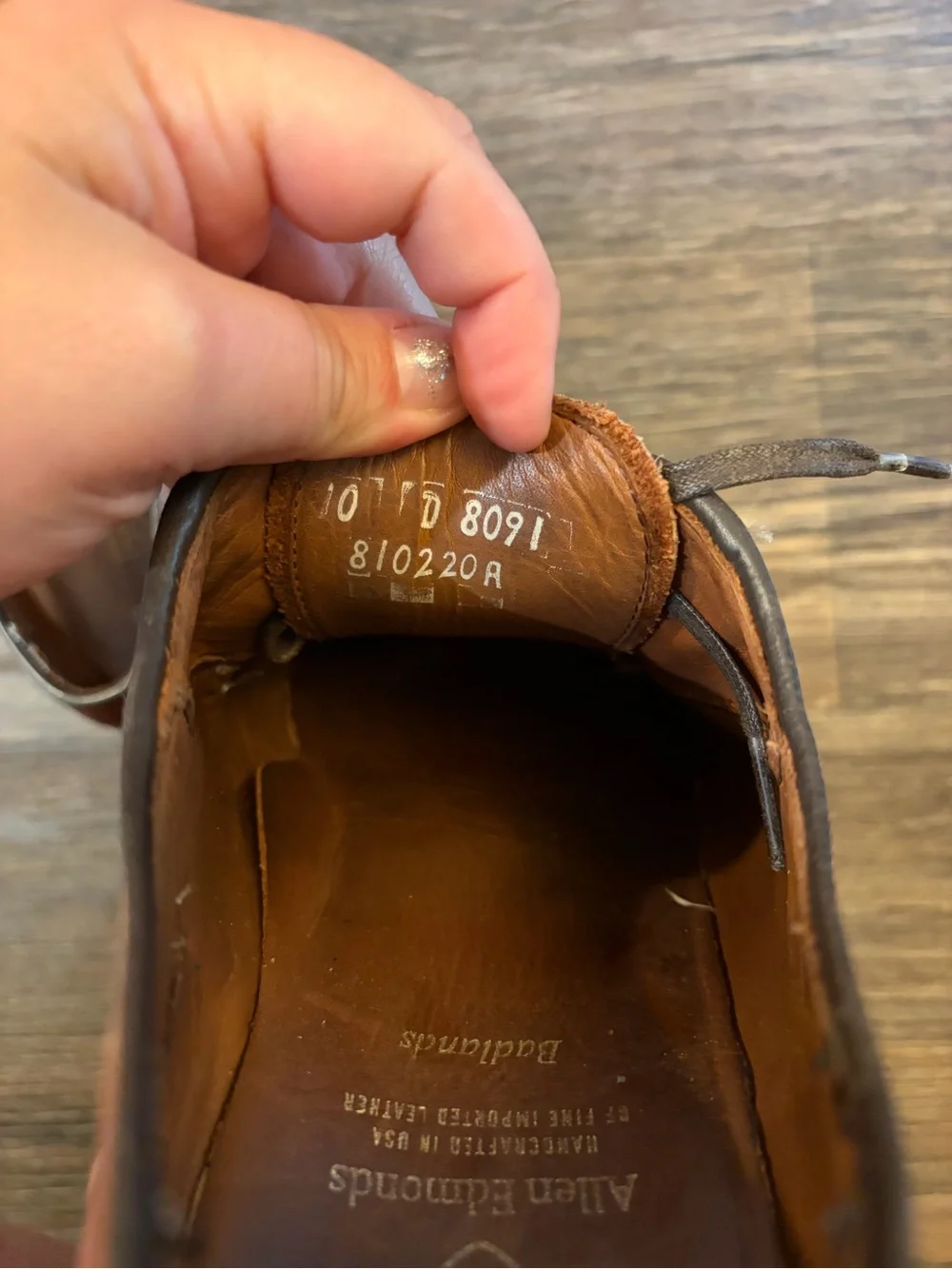 Men’s Allen Edmonds Brown Leather Badlands Dress Old Money Oxford Shoes Size 10D